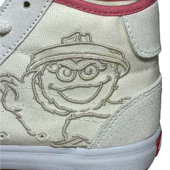 VANS Sk8-Hi High Top White Sneakers SESAME STREET Suede Canvas New Rare - Picture 14 of 16